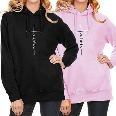 

US Women Autumn Long Sleeve Hooded Sweatshirt Hoodie Pullover Casual Jumper Tops