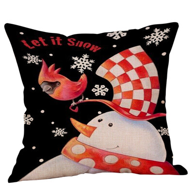 

Gobestart Christmas Christmas Snowman Cushion Cover Throw Pillow Case Sofa Bed Home Decor