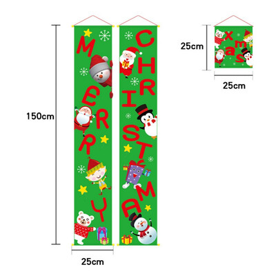 

Merry Christmas Hanging Christmas Ornaments Porch Sign Decor Trick Or Treat Halloween Door Banner Christmas Decorations for Home