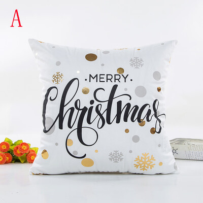 

〖Follure〗Gold Foil Printing Pillow Case Sofa Waist Throw Cushion Cover Home Decor A