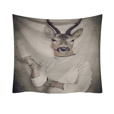 

Toponeto Animal Tapestry Portrait Decor Fashion Creative Fun Animal Theme Art Print