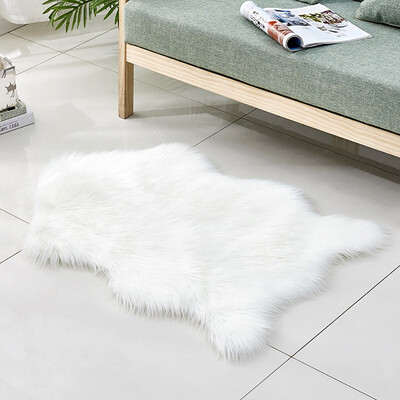 

Toponeto Wool Imitation Sheepskin Rugs Faux Non Slip Bedroom Shaggy Carpet Mats