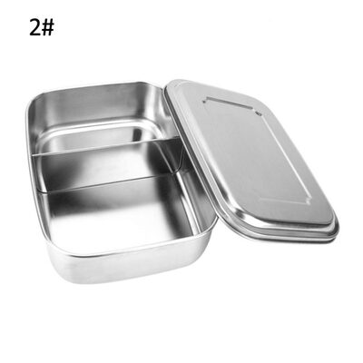

123 Grids Stainless Steel Portable Food Container Student Bento Lunch Box
