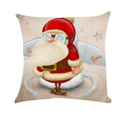 

Tailored 18 Xmas Cotton Pillow Case Linen Cushion Cover Merry Christmas Home Decoration