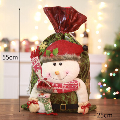 

Tailored Christmas Red Cartoon Old Man Snowman Candy Tote Child Gift Bag