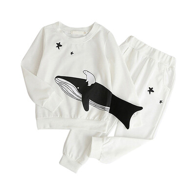 

Autumn Pajama Set Printed Graffiti Sweater Pajamas Shirt Pants Fashion Baby Girl Clothes Set 2T-7TChildren Clothing Set