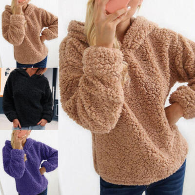 

Women Hoodies Long Sleeve Pullover Sweater Warm Jumper Sweatshirt Casual Tops US