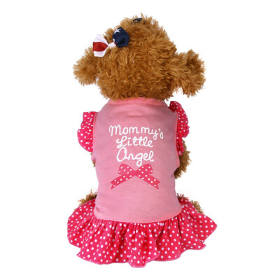

Gobestart Summer Cute Pet Puppy Small Dog Cat Pet Dress Apparel Clothes Fly Sleeve Dress