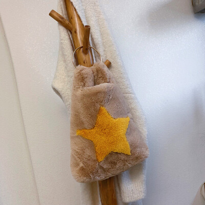 

Tailored Women Fashion Plush Open Large Capacity Large Ring Handbag Messenger Casual Bags