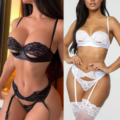 

Sexy Women Lingerie Lace Bra G-string Thongs Babydoll Nightwear Sleepwear Sets