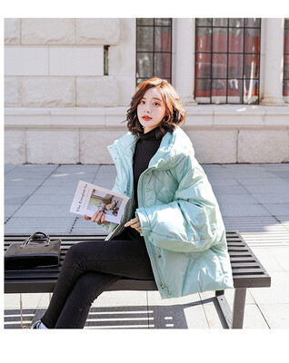 

2018 new short white duck down jacket female Slim fashion thick warm coat 90297