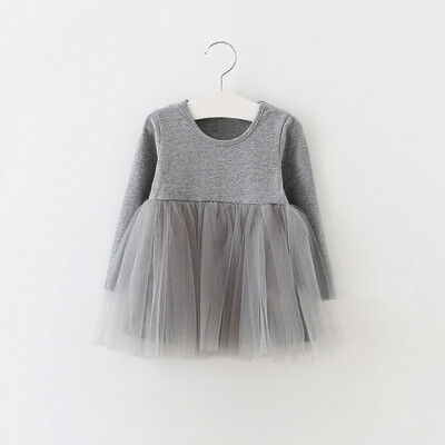 

Long sleeve dress for girls 100 cotton baby girl dress cute clothes newborn infant 1 year birthday dress 2017 baby vestidos