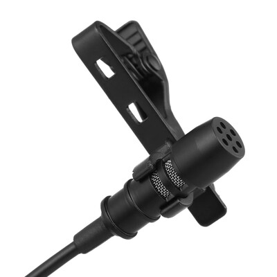 

35mm Mini Collar Microphone 15m Wires Clip Lapel Microphone High Sensitivity Mic with Storage Bag for Smart Phone Laptop PC
