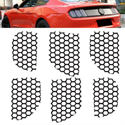 

Rear Taillight Honeycomb Sticker Foil Decor Lamp Cover For Ford Mustang 2015-17