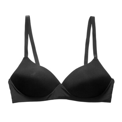 

Women Deep V Sexy Lingerie Push Up Solid Color Bra Smooth No Rims Adjustment Casual Underwear