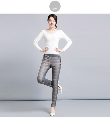 

The new autumnwinter 2018 down trousers for women wear thin&thick cotton-padded trousers with warm&down trim trousers