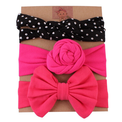 

3Pcs Baby Headwear Girls Cute Floral Bowknot Design Headband Headwear Apparel Photography