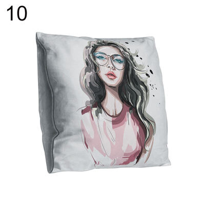 

Double-sided Printing Fashion Girl Pillow Case Cushion Cover Sofa Bed Car Decor