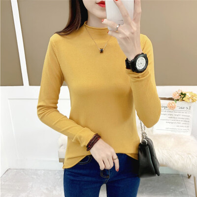 

Sweater Women Long Sleeve Turtleneck Winter Autumn Sweaters Solid Korean Fashion Female Pullover Jumper Truien Dames