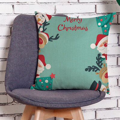 

Siaonvr Home Decor Cushion Cover Merry Christmas Pillowcase Sofa Throw Pillow Covers