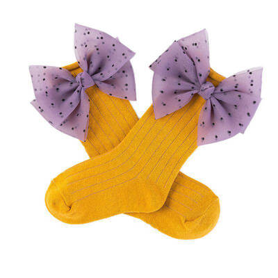 

Newborn baby girls socks socks kids bow knee high long tube sock sokken princess infant baby sock calcetines Leg Warmer Clothing