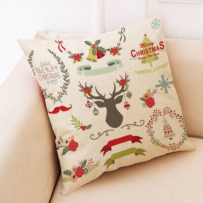 

〖Follure〗Christmas Home Decor Cushion Cover Graffi Style Throw Pillowcase Pillow Covers