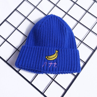 

2019 New Boys&Girls Hat Fruit Embroidered Knitted Hat Baby Candy-colored Wool Hat Winter Tide Winter