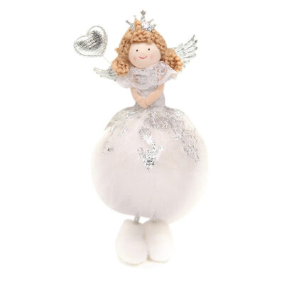 

Christmas CUTE White Standing Snowman Angel Plush Doll Desk Table Decorations Christmas Ornaments Doll Kids Gifts ztou