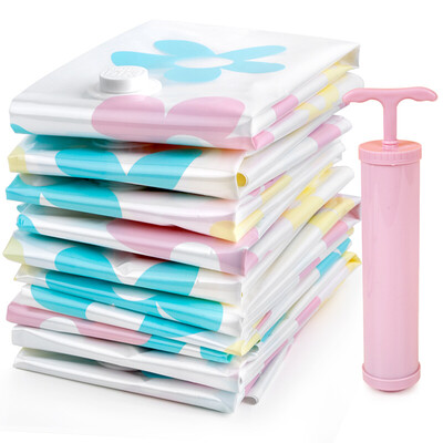 

Accor vacuum compression bag thickening vacuum storage bag extra large quilt clothes finishing bag nine sets 3 large 2 medium 3 small 1 hand pump