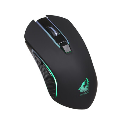

Free Wolf Wireless Gaming Mouse with 1600DPI Silent Gaming Mice of 3 Adjustable DPI&2 Programmable Buttons with Built-in Recha