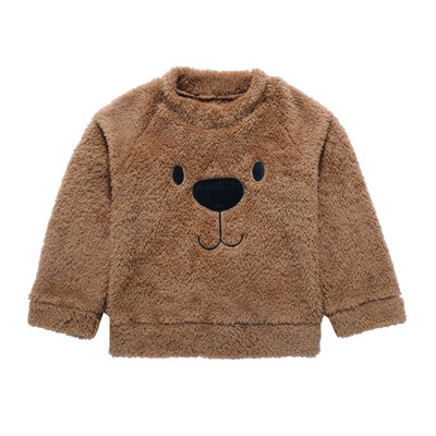

Cartoon Bear Embroidery Coat Children Baby Sweaters Clothes Kid Boys Girls Warm Pullover Blouse Long Sleeve