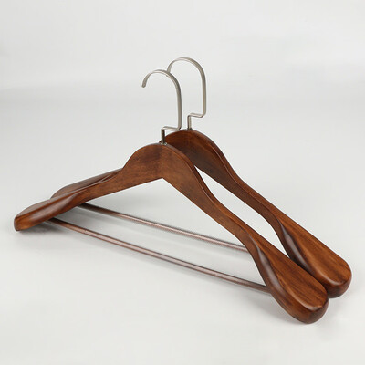 

Gobestart High-Grade Wide Shoulder Wooden Coat Hangers - Solid Wood Suit Hanger