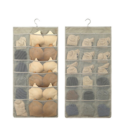 

Toponeto Pocket Clear Hanging Socks Underwear Holder Storage Case Hanger