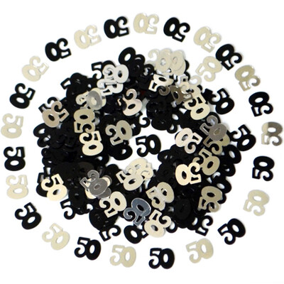 

Sparkling Happy Birthday Anniversary Confetti number 30 40 50 60 years Adult Birthday Party Tabletop Table Scatters Decoration