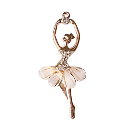 

Fashion Women Without Chains Dancing Angel Rhinestone Pendant DIY Jewerly