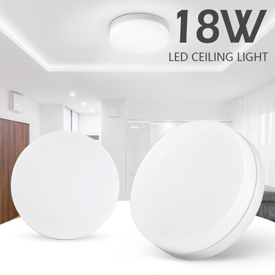 

18W LED Ceiling Light Flush Mount Light Round Ultrathin Fixture Modern Lamp Bathroom Living Room White Home Decoration