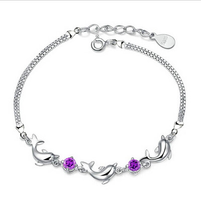 

Delicate Diamond Bracelet New Fashion Dolphin Crystal Diamond Bracelet Bangle Jewelry
