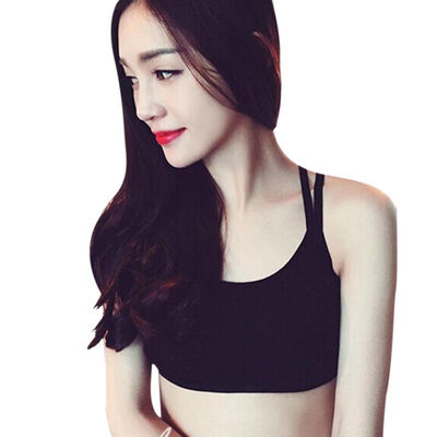 

Women Sexy Tube Top Fashion Solid Padded Bra Double X Cross Strap Crop Tops Bustier Female Crop Tops