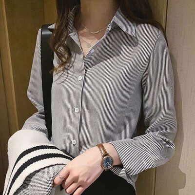 

Women Blouse Turndown Collar Long Sleeve Fashion 2019 Autumn Lady Blouses Autumn Winter OL Shirt Korean Clothes Roupas Femininas