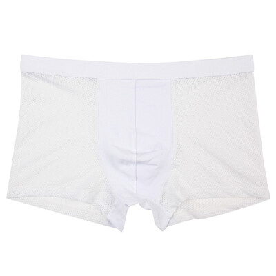 

Breathable Mesh Design Underwear Fashion Comfortable Solid Color Mid-rise Mens Boxers