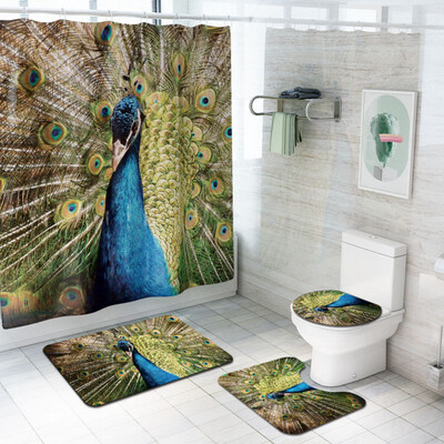 

Tiger Non Slip Bathroom Rugs Set Anti Skid Pads Bath Mat Sets 3 Pieces Contour Toilet Lid Cover