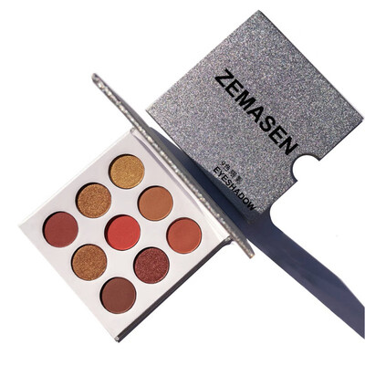 

Professional 9 Colors Pressed Powder Eye Shadow Palette Metallic Matte Glitter Makeup Eyeshadow Palette