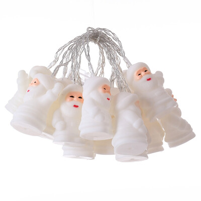 

Romantic Lighting Warm Light Christmas String Lights Snowman 10 LED Lights Battery Operated For Outdoor Decoration