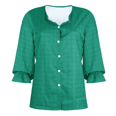 

Blouse Women Yellow Loose Half Sleeve Autumn Shirts Ladies Streetwear Summer Baggy Blouse Beach Female Plus Size Tops