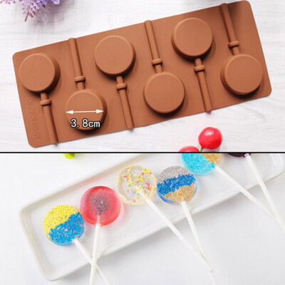 

6-grids Round Lollipop Mold single Diameter About 35 Cake Mold Kitchen DIY Baking Tool