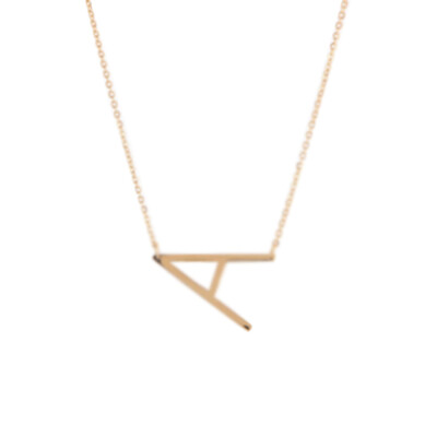 

New Popular Big 26 Letter Pendant Necklaces Initials Necklace 24K Gold Irregular Pendants Choker Necklace Women Jewelry