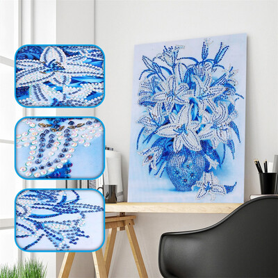 

Siaonvr Special Shaped Diamond Painting DIY 5D Partial Drill Cross Stitch Kits Crystal R
