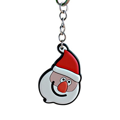 

Christmas Jewelry Cute Snowman BearTree Pendant Keychain Keyring Bags Car Full Rhinestone Key Holder Christmas Gift