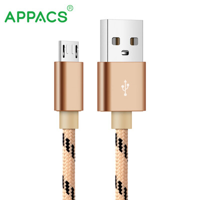 

APPACS 1M 3FT Micro USB Cable Braided Wire Metal Shell 5V 21A connector Android USB Cable for Samsung Sony Xiaomi Huawei