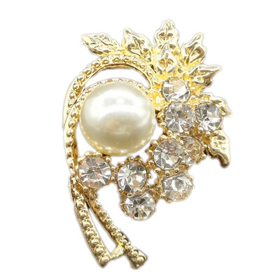 

New Hot Clothing Accessories Inlaid Pearl Flowers Retro Brooch Corsage